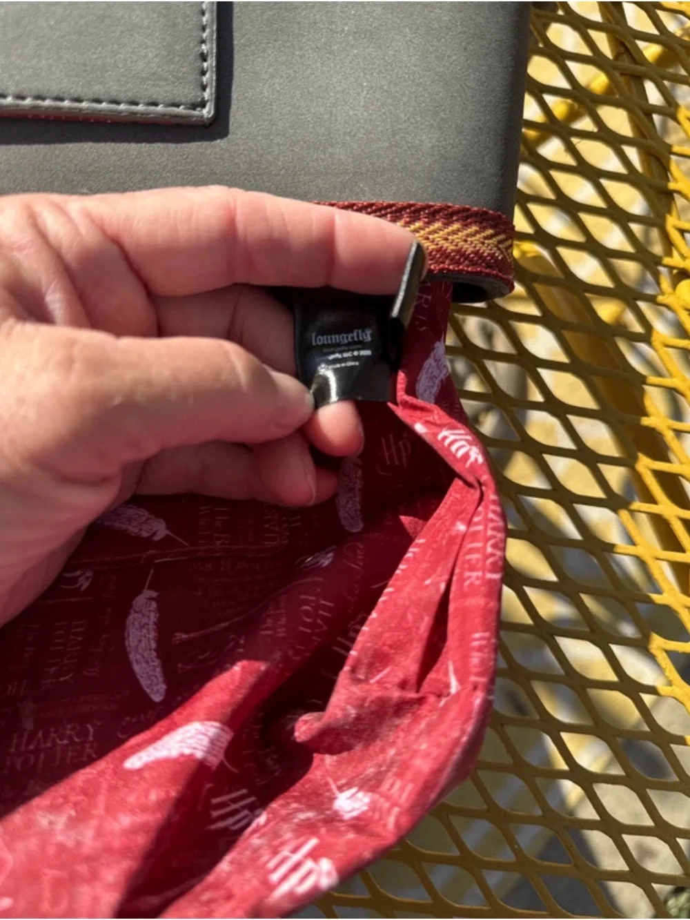 Harry Potter Gray Mini Backpack with Gryffindor Stripe